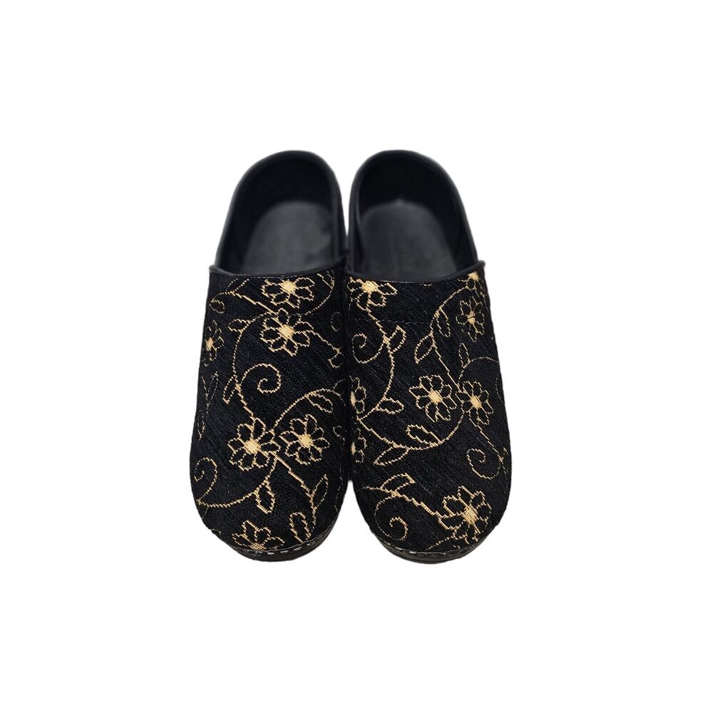 SANITA‎ Clogs Floral Fabric Clogs Corduroy Shoes Leather 39 - Picture 4 of 6